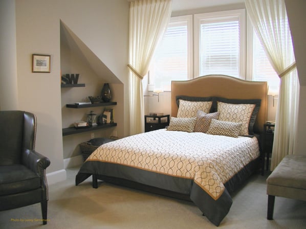 Townhouse Bedroom, Lenny Santamaria, custom bedding