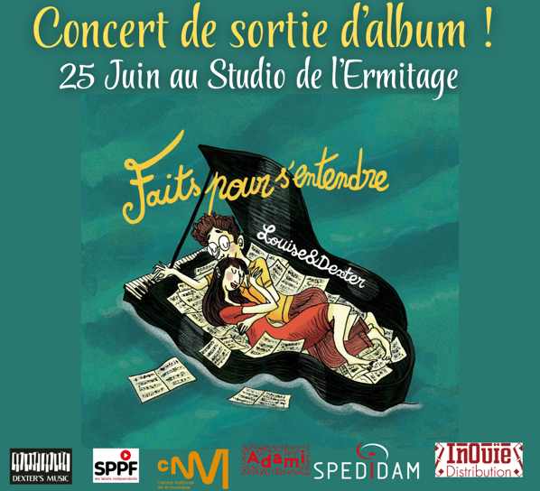 Louise&Dexter concert de sortie d'album au studio de l'ermitage