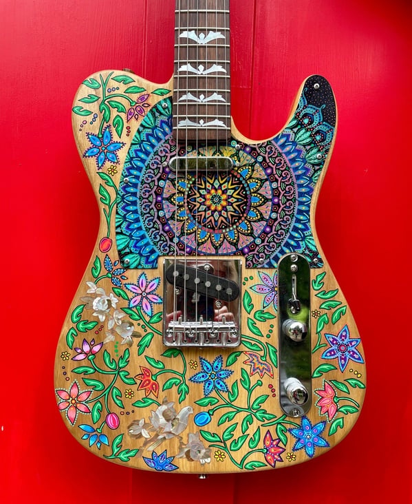 Psychedelic Telecaster hand-painted Graffiti-Garage