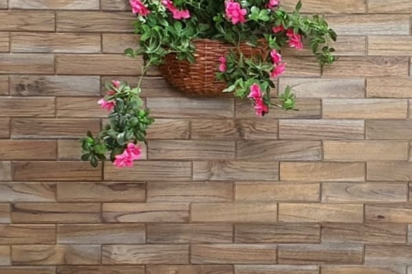 Wood Brick Wall Panel