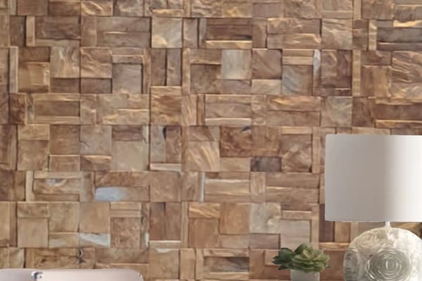 Volcano Wood Teak Wall