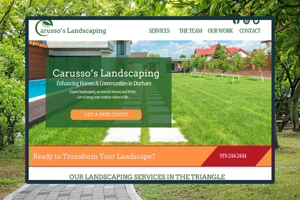 msmdigital landscaper website design north carolina
