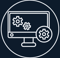 Jimproved Tech logo of a screen with gears on it, representing device setup and configuration.