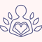 a person holding a heart radiating energy - symbol of mindfulness and embodiment