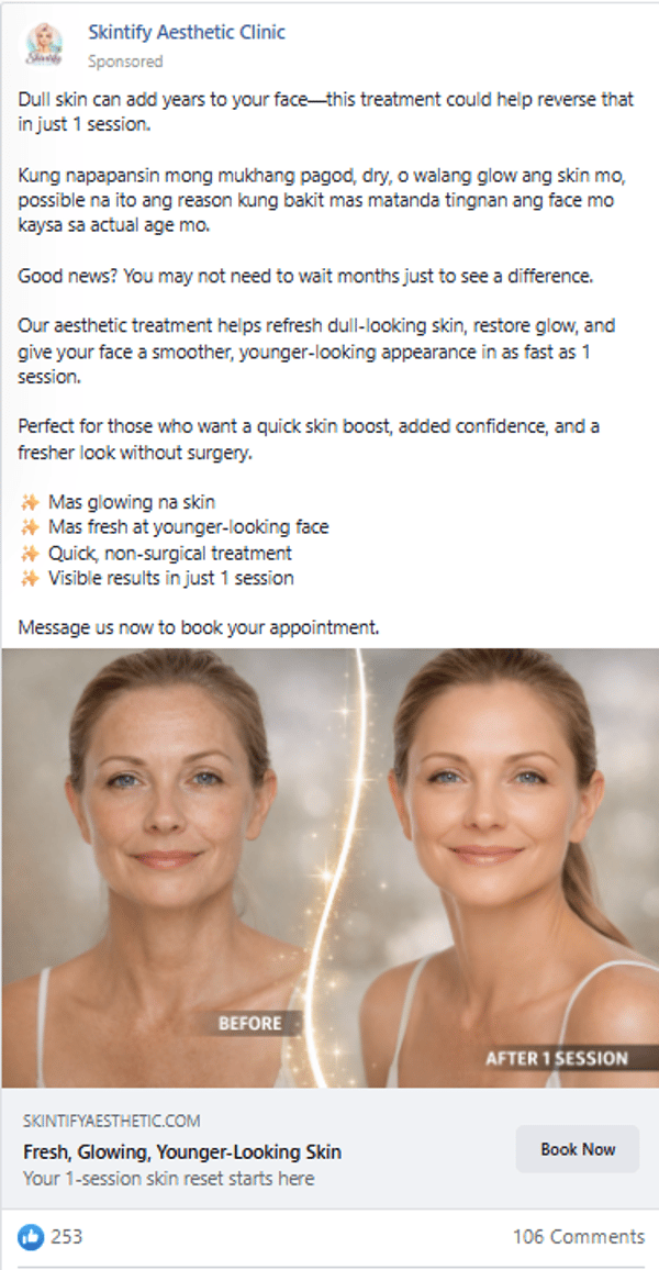 Skinify Aesthetic Clinic - Skin Laser Treatment Ad