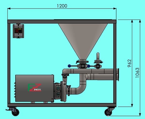 FZ-TB triblender technical dimensions