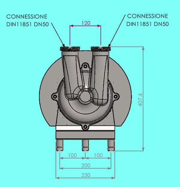 FZ-SP self-priming pump dimensional drawing