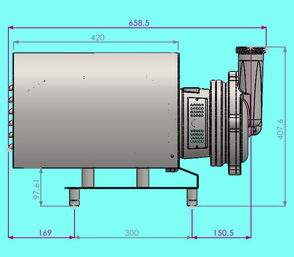 FZ-SP self-priming pump technical dimensions