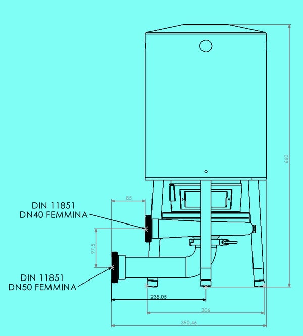 FZ-CP VERT vertical pump technical dimensions