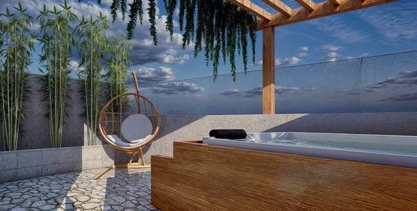Projeto moderno residencial área de lazer, Salto - Aborin Arquitetura