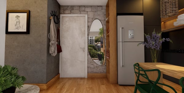 Projeto moderno de apartamento, em Hortolândia - Aborin Arquitetura
