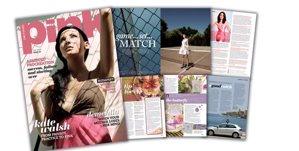 magazine design pink malta