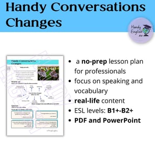 Business and Personal Change no-prep lesson plan speaking vocabulary