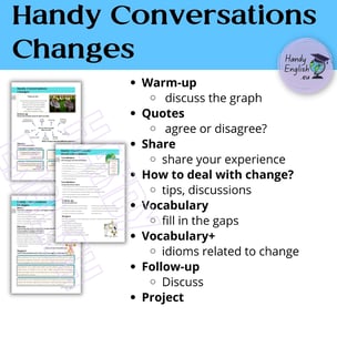 Business and Personal Change no-prep lesson plan speaking vocabulary