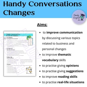 Business and Personal Change no-prep lesson plan speaking vocabulary