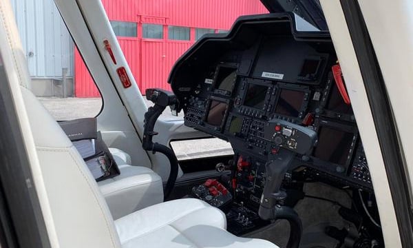 Airbus AS350 helicopter cockpit - a comfortable and modern pilot's workplace