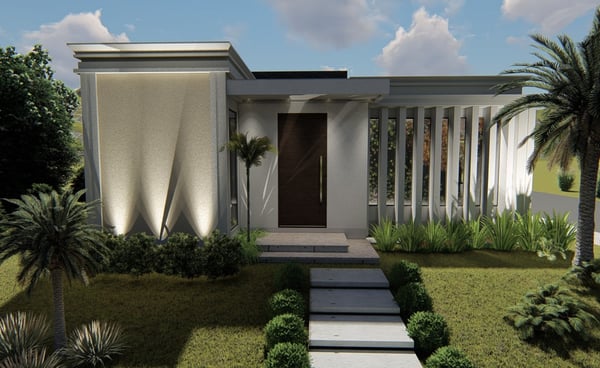 parte frontal projeto 3d com lindo design