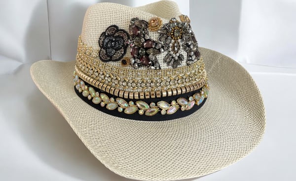 a hat with a hat on top of a white background
