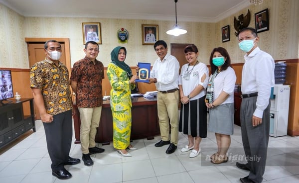 Pengurus Perbarindo Sumut saat diterima Audiensi di Dinsos Provinsi Sumut (Analisadaily/Qodrat Al-qa