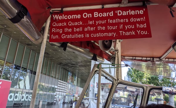 Duck Tour Cockpit Darlene Sign