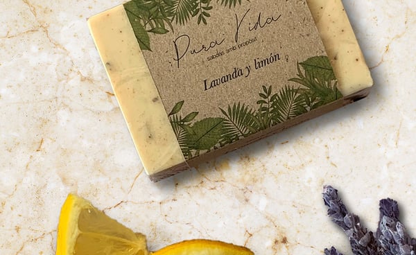 jabon natural de lavanda y limón hecho en España