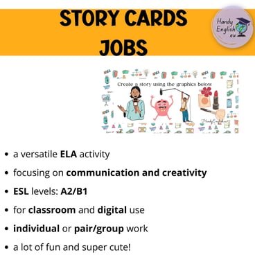 warm up, speaking tasks, homework/writing assignment, classroom projects, jobs, profession
