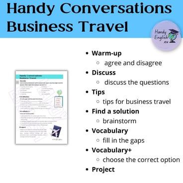 Business English, Business Coaching, Business travel, Discussions, Vocabulary