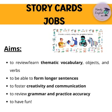 warm up, speaking tasks, homework/writing assignment, classroom projects, jobs, profession