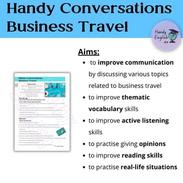 Business English, Business Coaching, Business travel, Discussions, Vocabulary