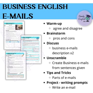 Business English, Business E-mails, Corporate Training, Skills, Debates, Writing Prompts