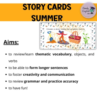 warm up, speaking tasks, homework/writing assignment, classroom projects, summer holidays