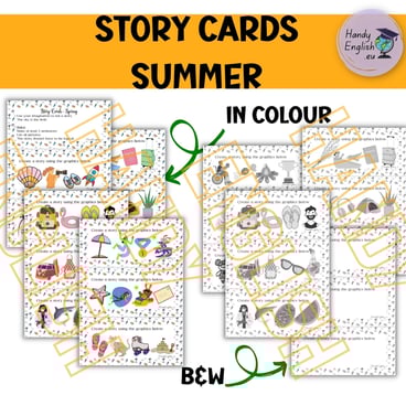 warm up, speaking tasks, homework/writing assignment, classroom projects, summer holidays