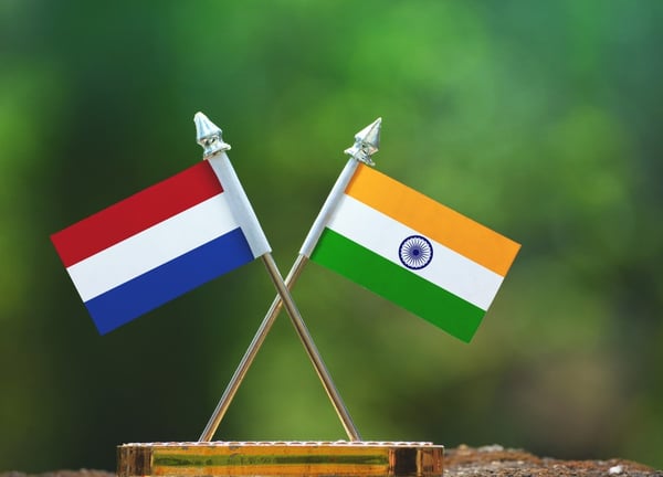 India and Netherlands Flag