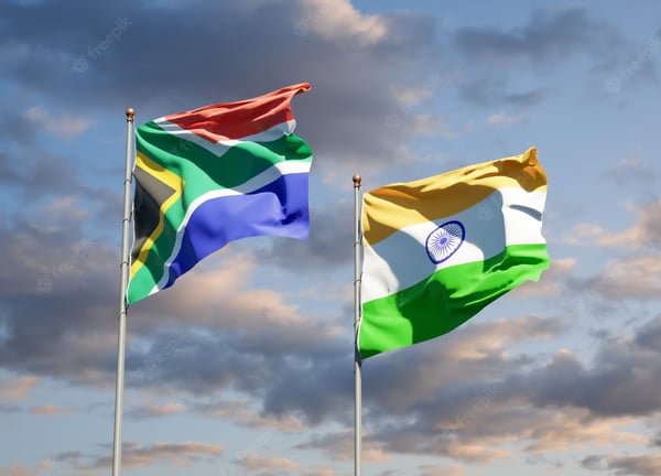 India and South Africa Flag