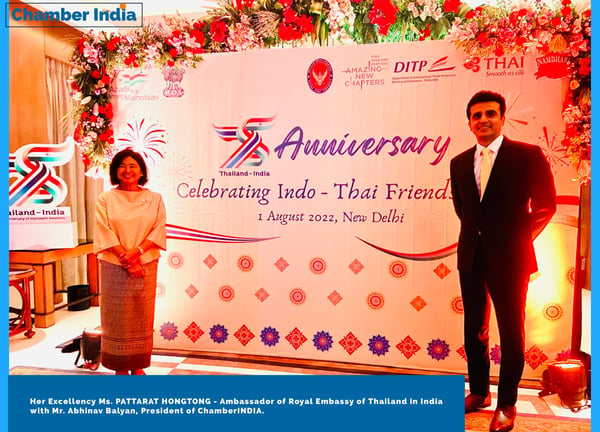 President of  Chamber India at the 75th Year of India-Thailand Diplomatic Relationship