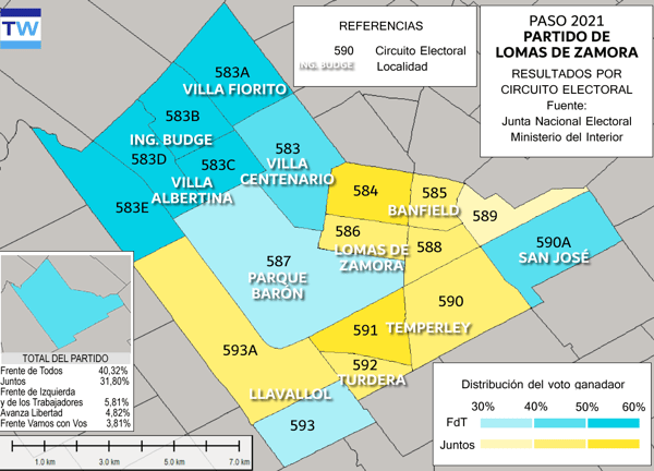 Voto PASO 2021 Elecciones Lomas de Zamora