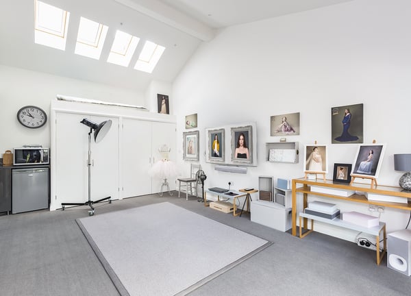 Photograph of the inside of Beechwood Photography Studio