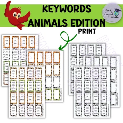 Animals keywords writing and speaking prompts