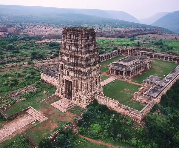 Birds eye view of Gandikotta Fort
