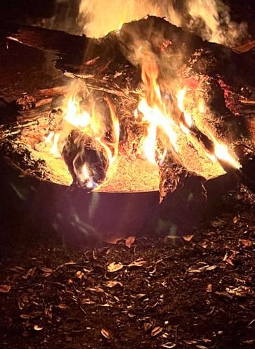 Car Camping with a Cooking Fire