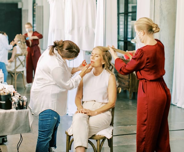 Wedding beauty team in Portugal: makeup artist Rita Santos Tecas and hairstylist letshair