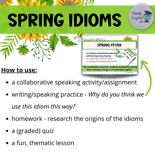 ESL EFL SPRING EARTH DAY IDIOMS VOCABULARY