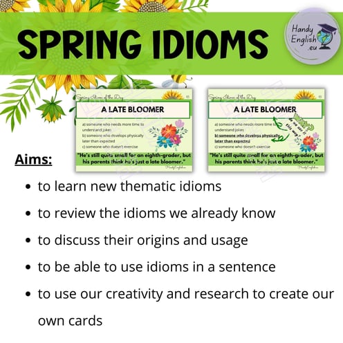ESL EFL SPRING EARTH DAY IDIOMS VOCABULARY