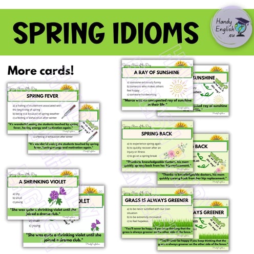 ESL EFL SPRING EARTH DAY IDIOMS VOCABULARY