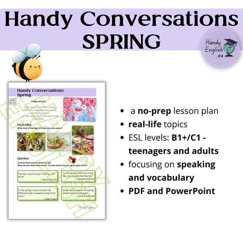 Spring no-prep lesson plan speaking and vocabulary