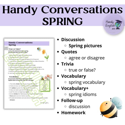 Spring no-prep lesson plan speaking and vocabulary