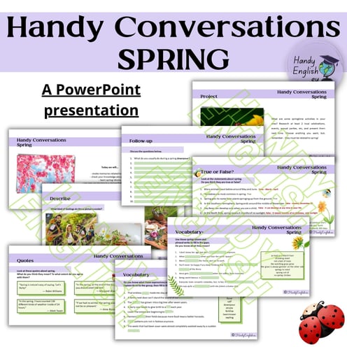 Spring no-prep lesson plan speaking and vocabulary