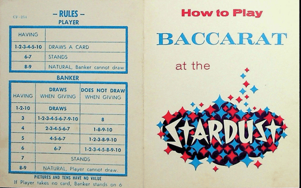 Stardust gaming guide Baccarat