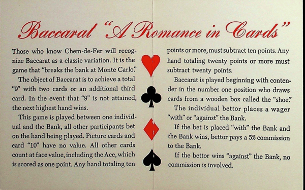 Stardust gaming guide Baccarat
