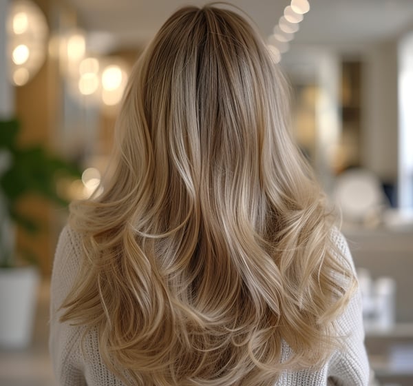 coastal woman showing hair extension and beautiful coloring, fantastic result by Cris Almeida